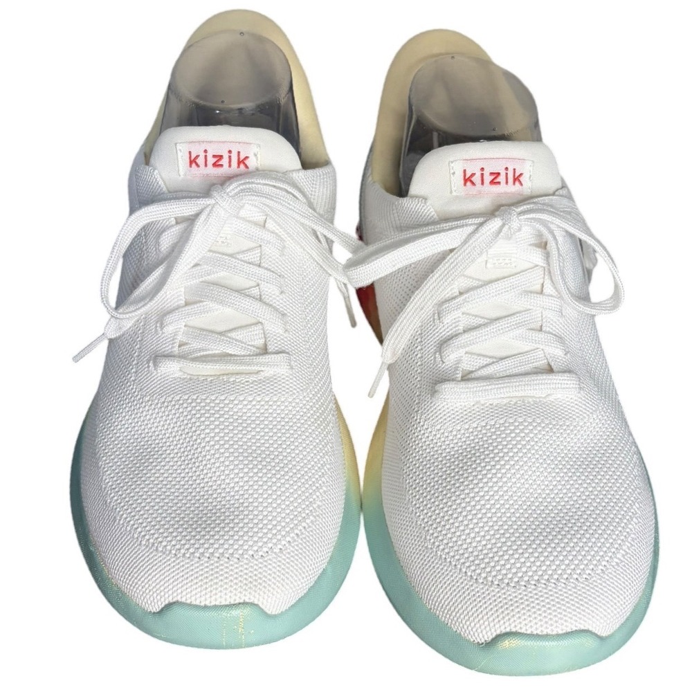 Kizik White Rainbow Lima Hands-Free Sneakers Good Gradient Womens 9.5 Mens 8